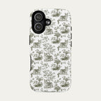 Corgi Sage Green Toile phone Case