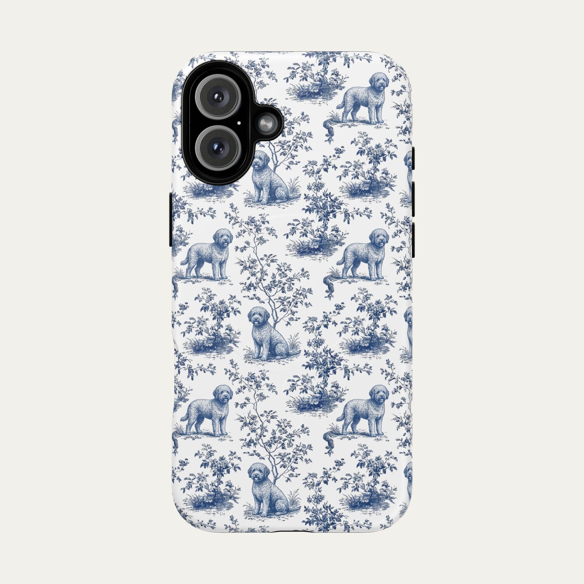 Spanish Water Dog Blue Toile Phone case
