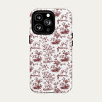 Sloughi Burgundy Toile phone Case