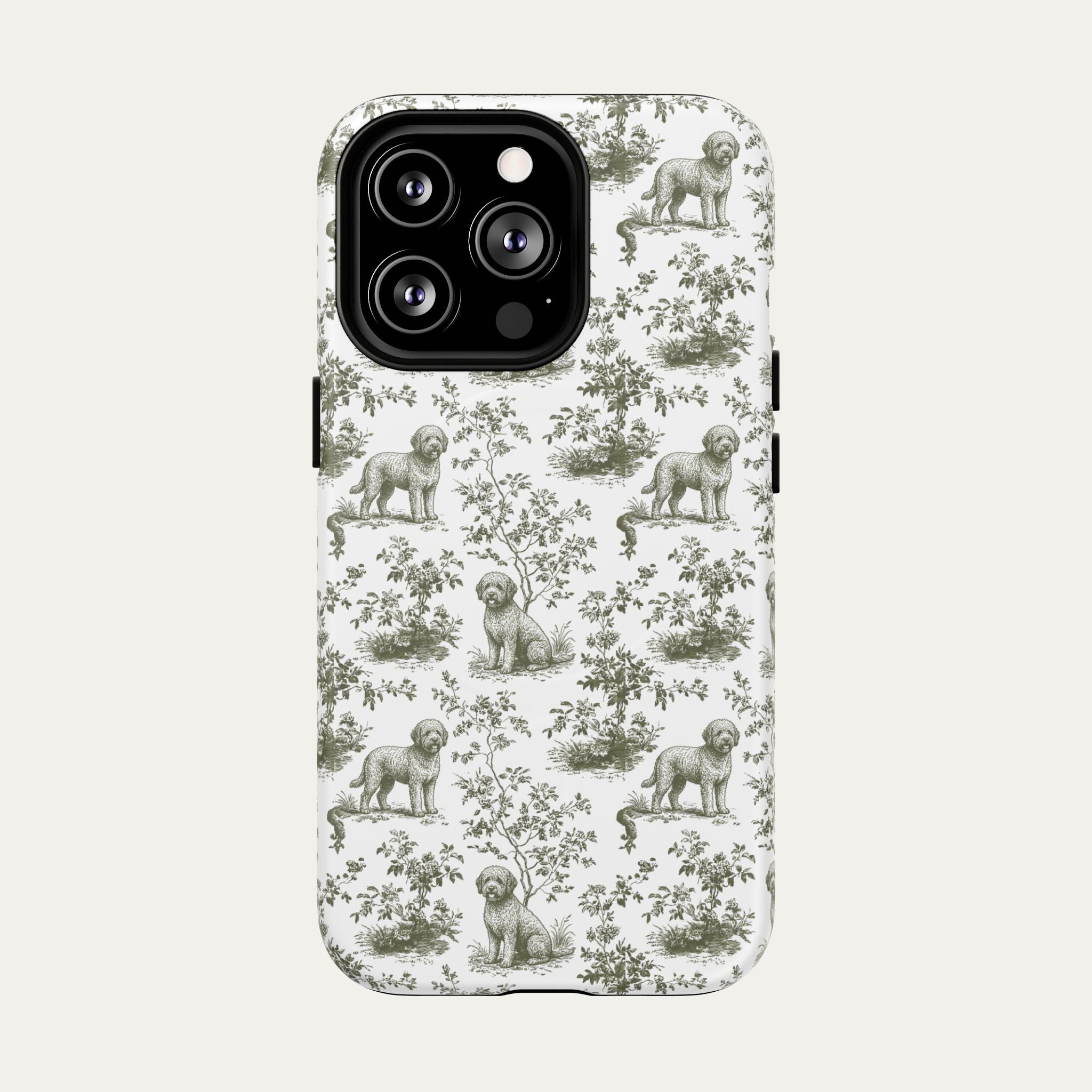 Spanish Water Dog Sage Green Toile phone Case