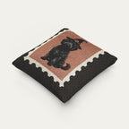 Goldendoodle black Halloween Woven Pillow