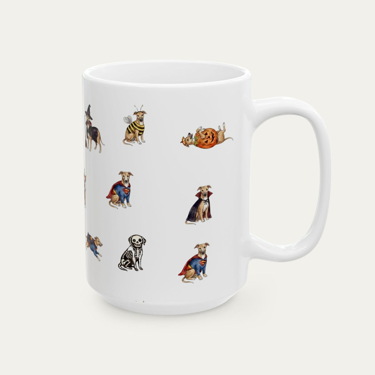 Greyhound Fawn Halloween mug