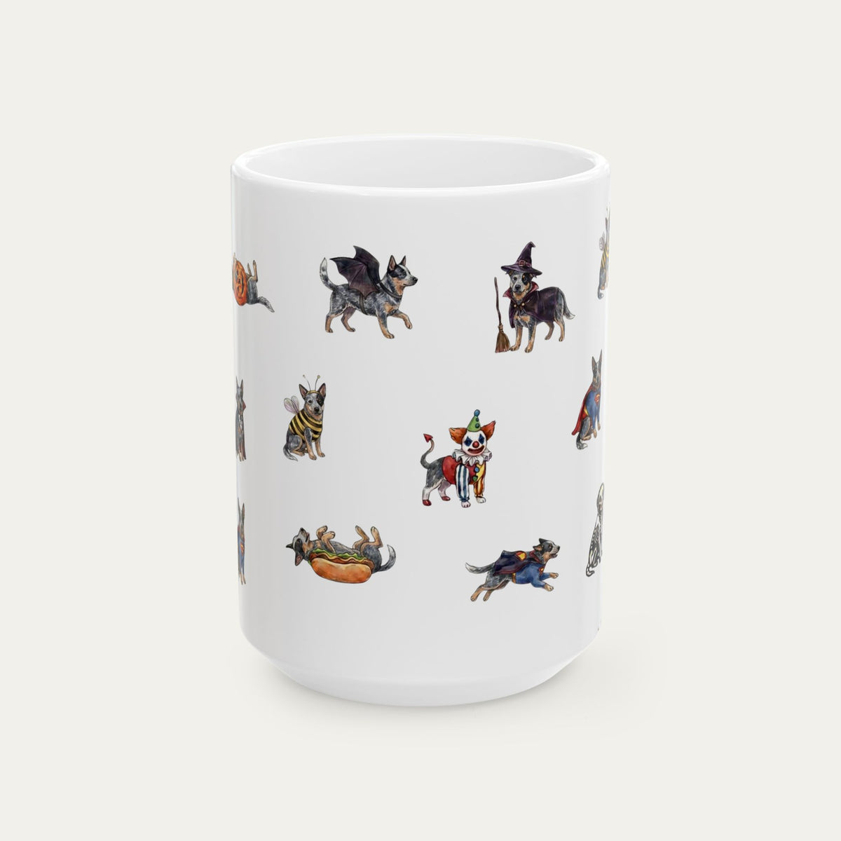 Australian Cattle  Blue Halloween mug