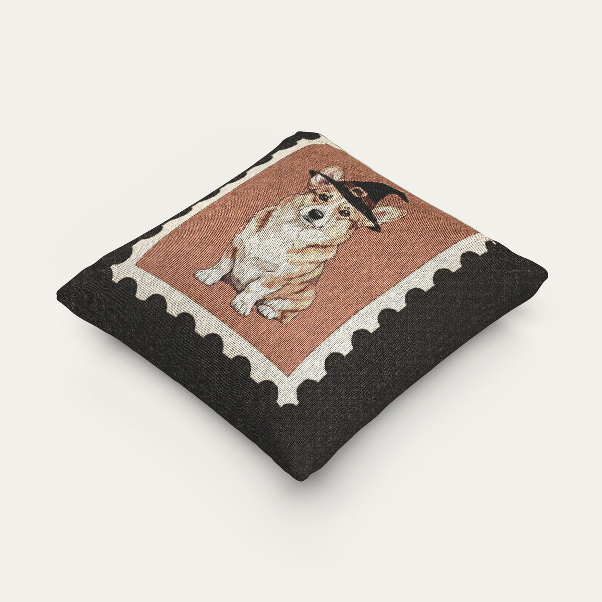 Corgi  Halloween Woven Pillow