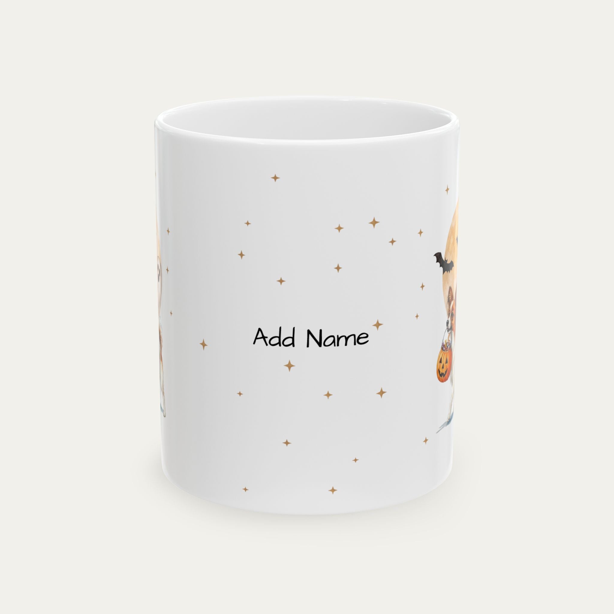 Custom Papillon Halloween mug
