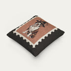 Boston Terrier brown and white Halloween Woven Pillow