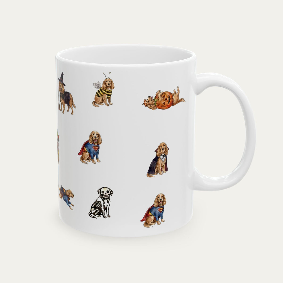 English Cocker spaniel Halloween mug