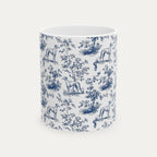 Whippet Blue Toile Mug