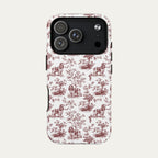 Cocker Spaniel Burgundy Toile phone Case