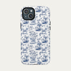Chihuahua Shorthaired Blue Toile Phone case