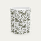Dachshund Longhaired Sage Green Toile Mug