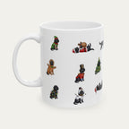 Goldendoodle Black Christmas Mug