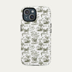 Husky Sage Green Toile phone Case