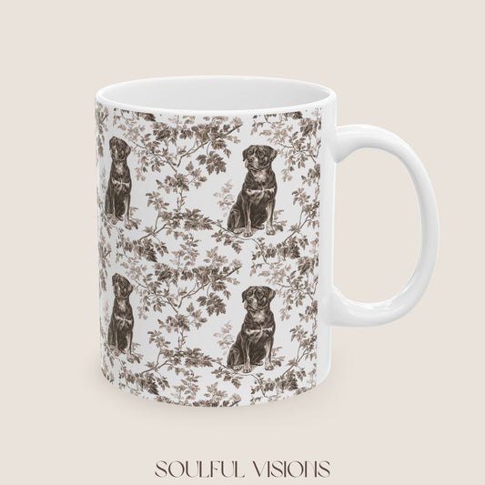 Rottweiler Toile De Jouy Mug