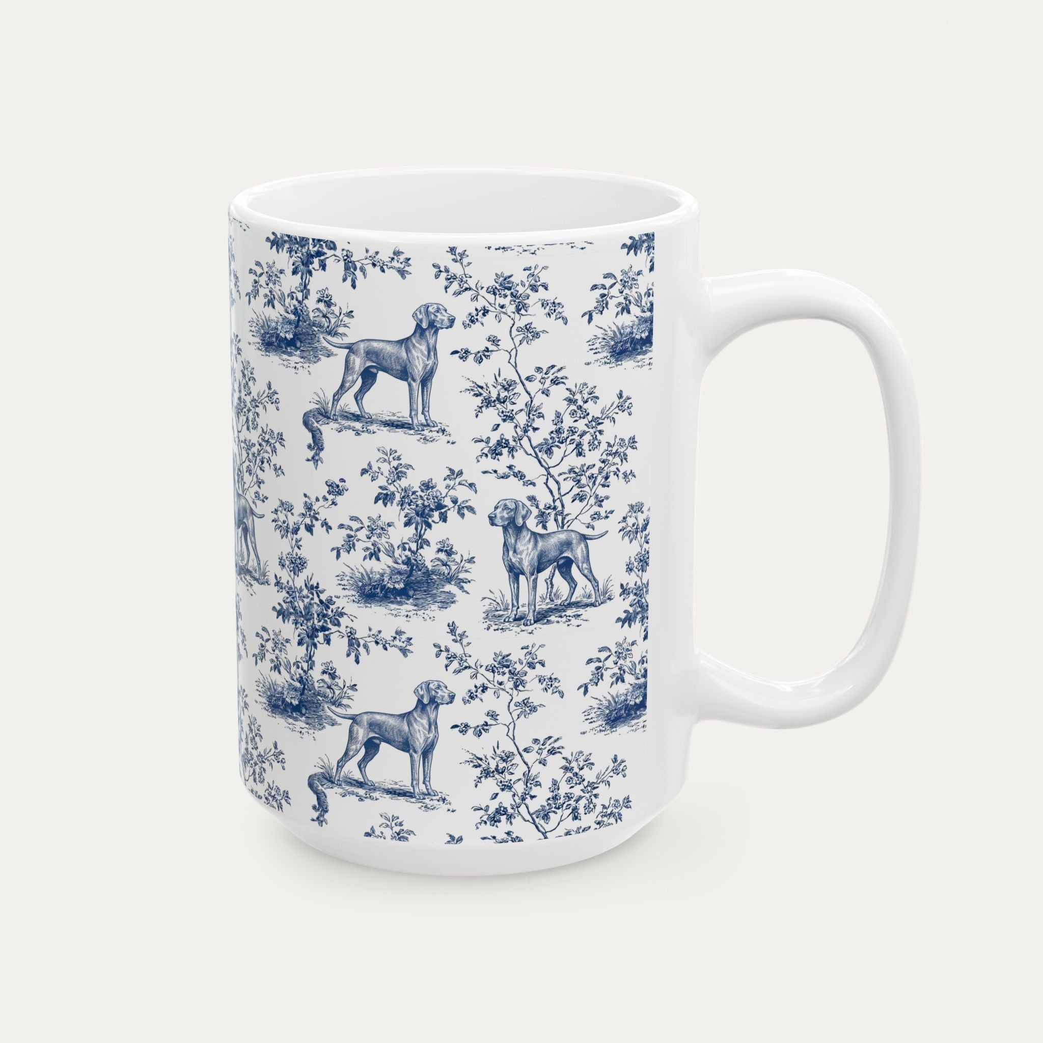 Weimaraner Blue Toile Mug