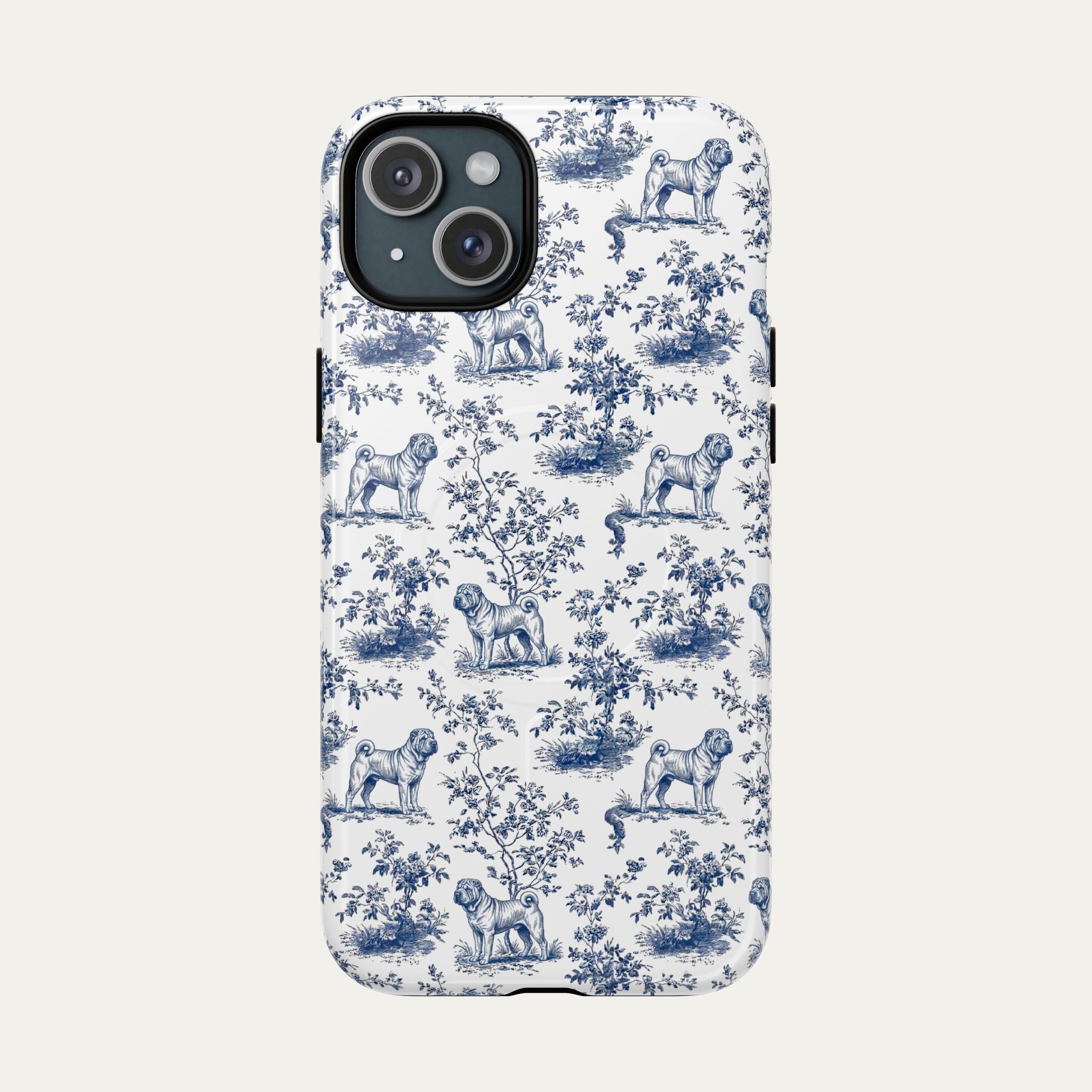 Shar Pei Blue Toile Phone case