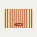 Custom Terracotta Stripe Pet Feeding Mat