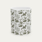 Scottish Terrier Sage Green Toile Mug