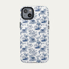 Corgi Blue Toile Phone case