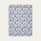 Westie Toile De Jouy Fleece Blanket