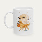 Custom Name Golden Retriever Halloween mug