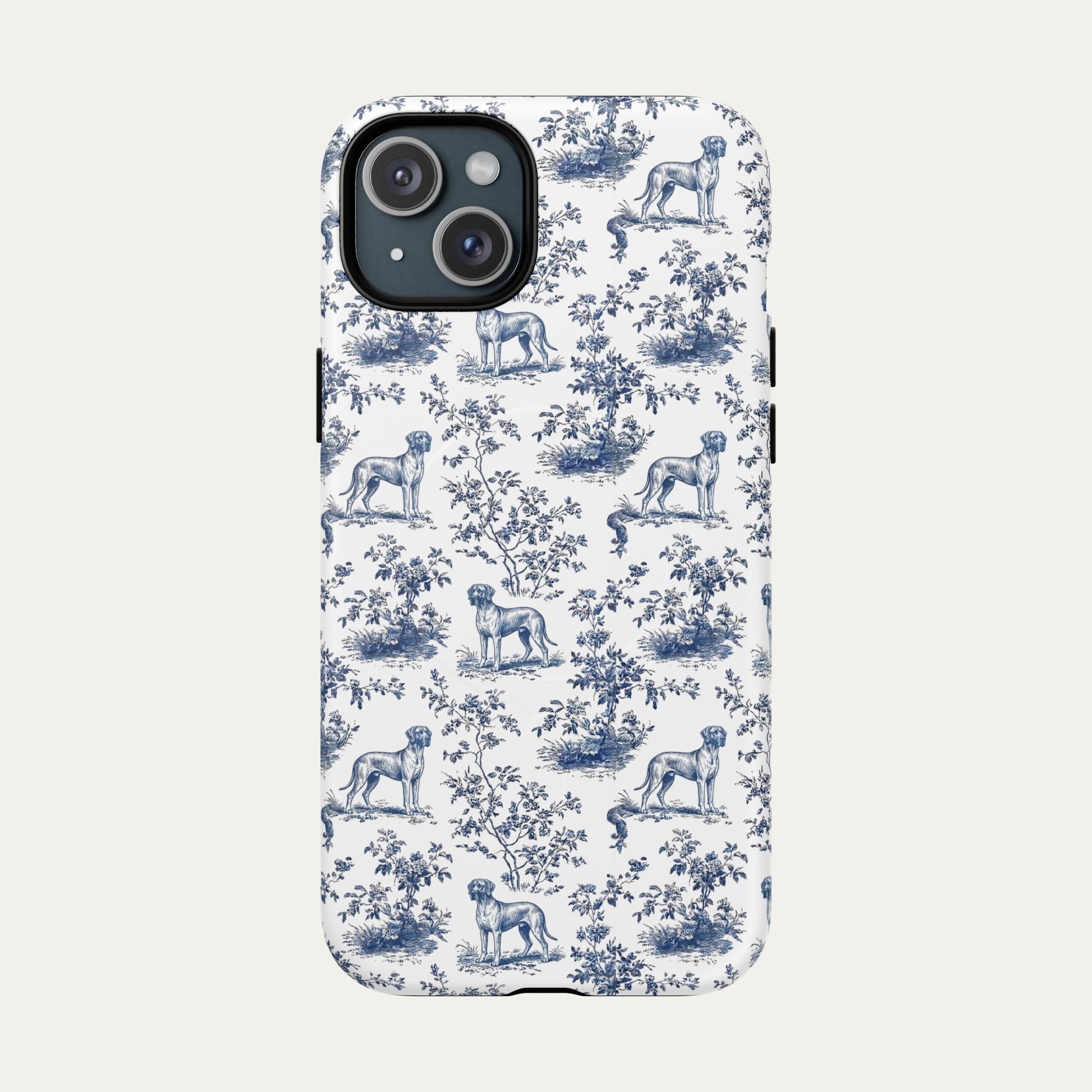 Great Dane Blue Toile Phone case