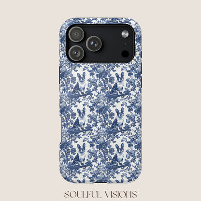 Boston Terrier Toile De Jouy Magnetic Phone Case