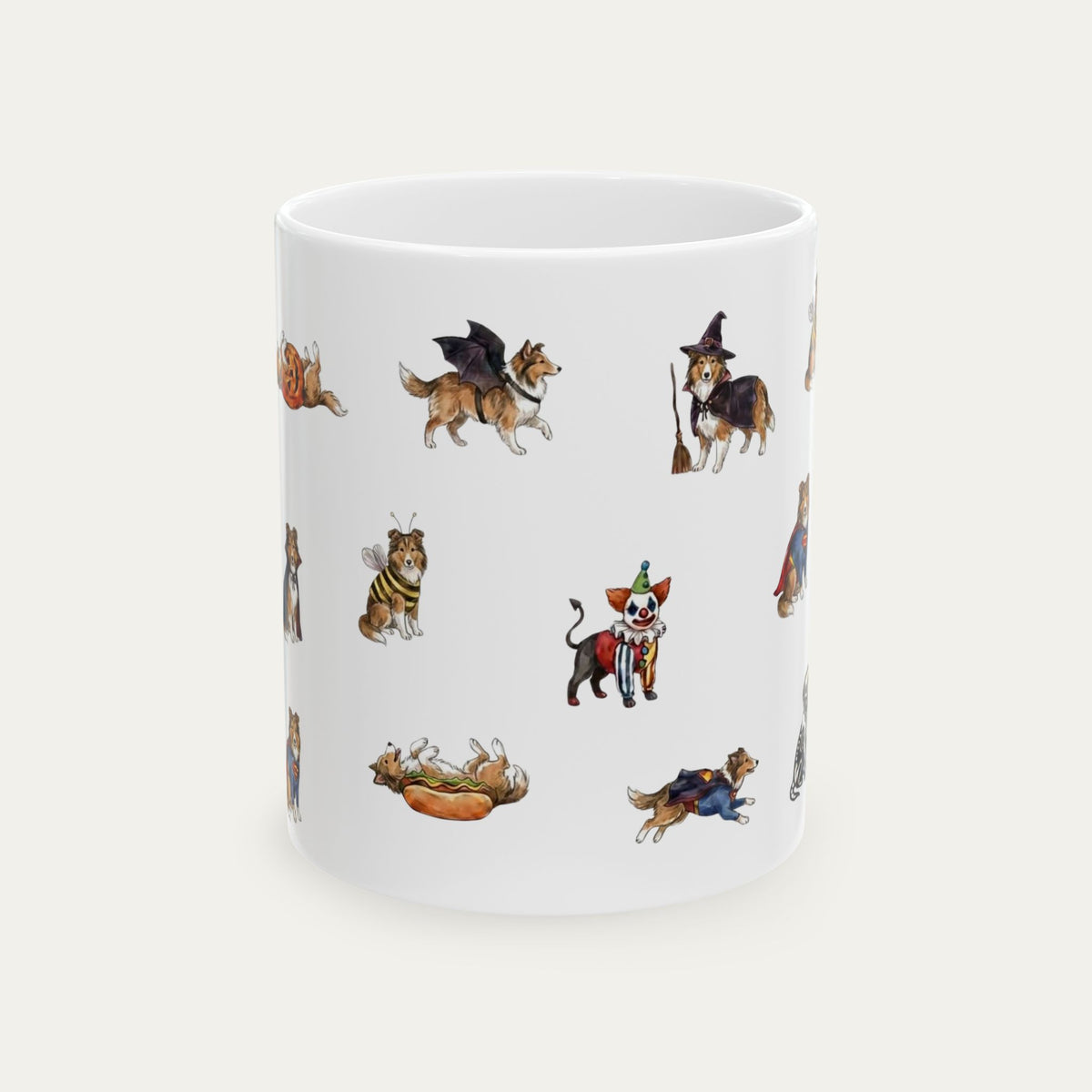 Shetland Sheepdog Halloween mug