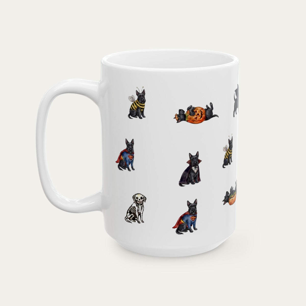 Scottish terrier Halloween mug