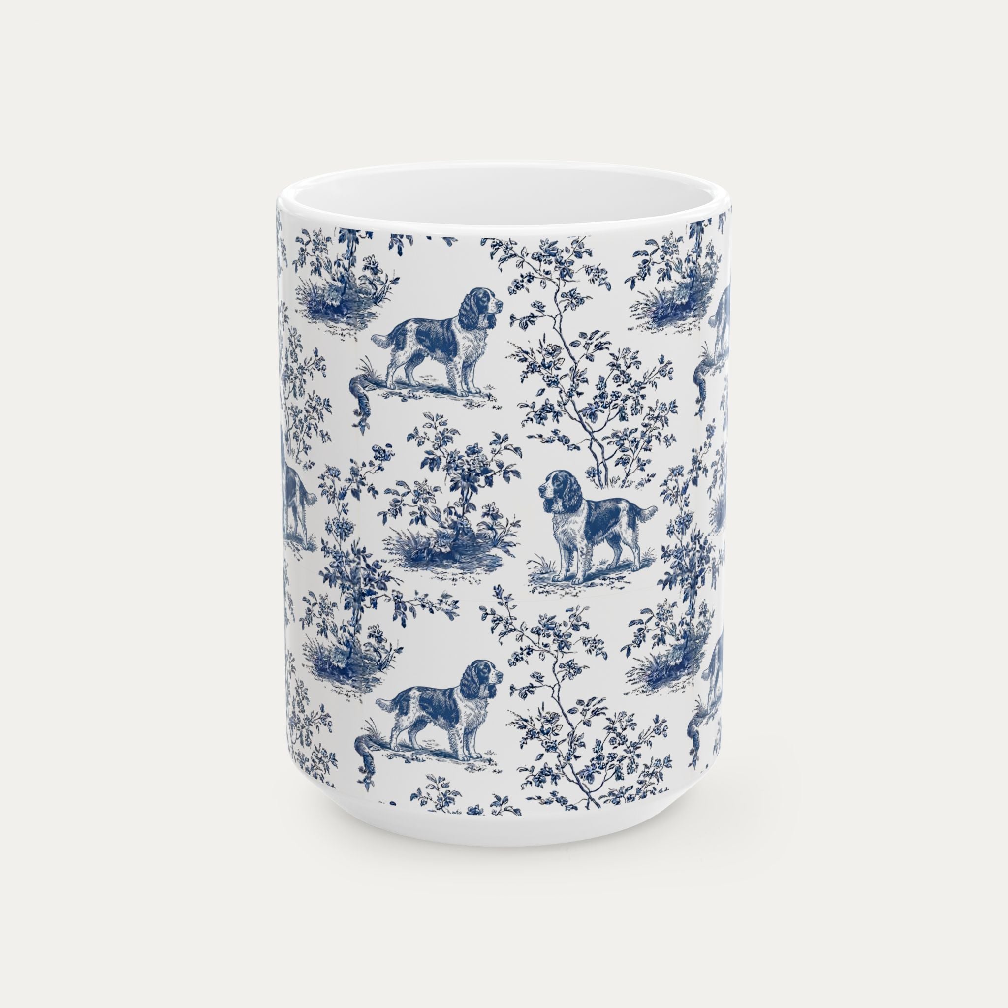English Springer Spaniel Blue Toile Mug