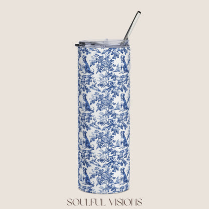 Pitbull Stainless Steel Tumbler With Straw, 20oz