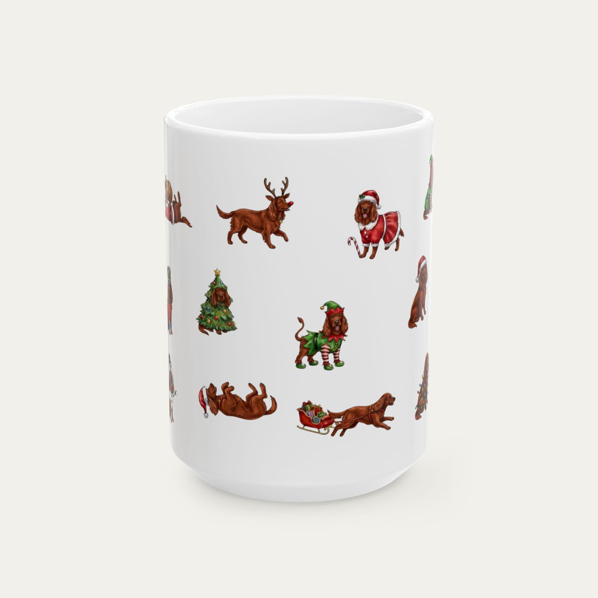 Irish Setter Christmas Mug