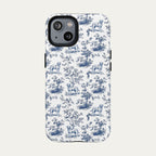 Labrador Retriever Blue Toile Phone case