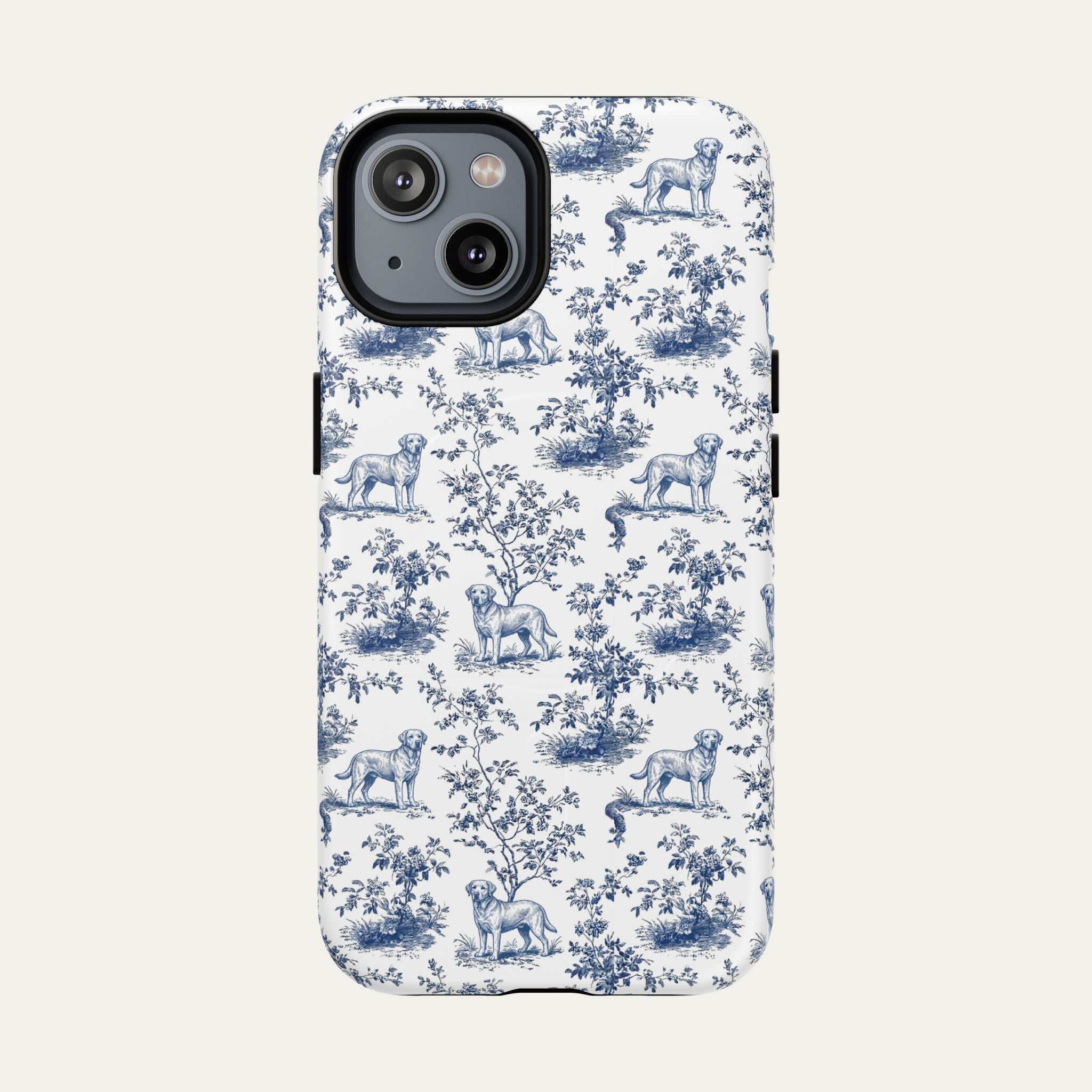 Labrador Retriever Blue Toile Phone case