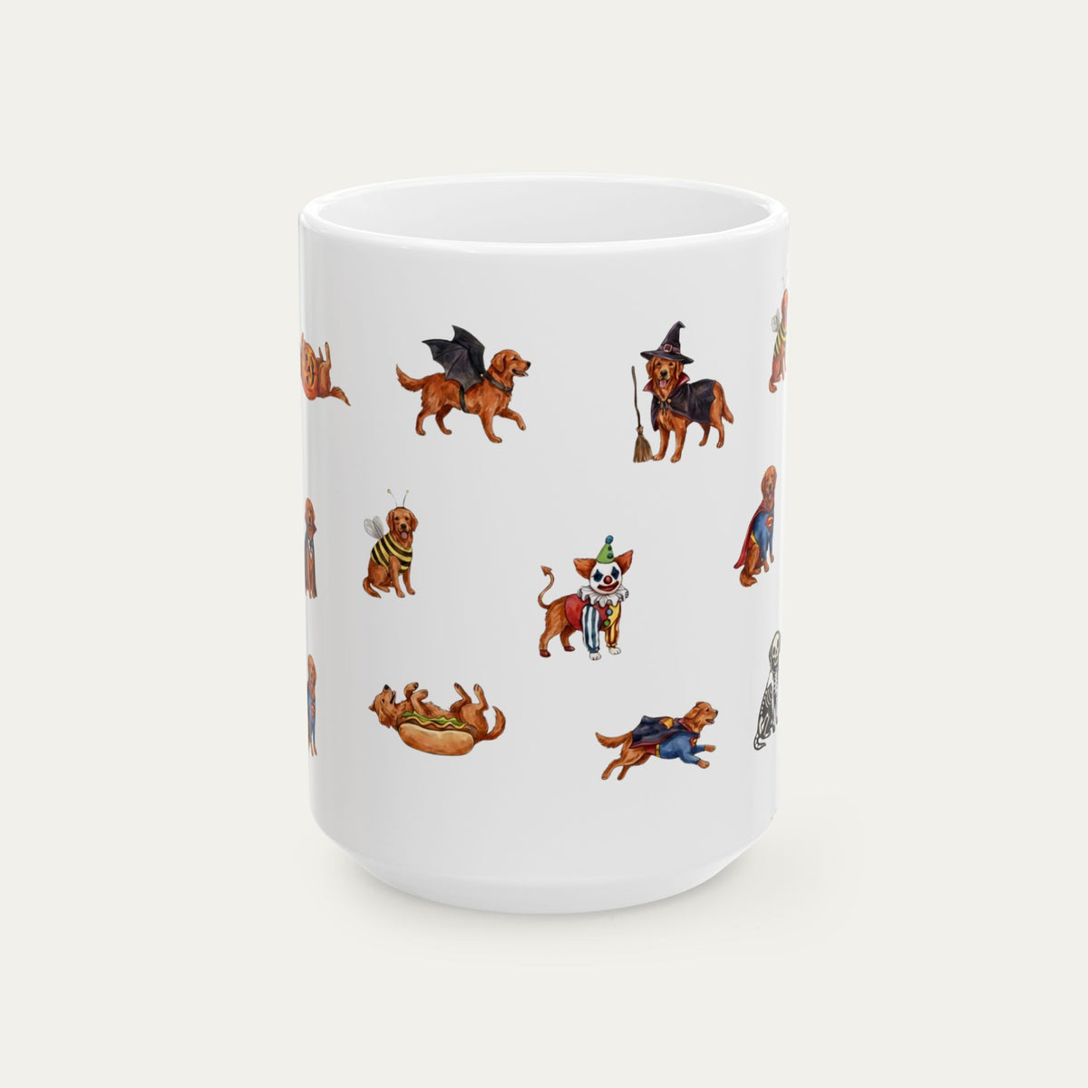 Golden Retriever Red Halloween mug
