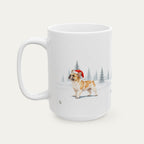 Custom French Bulldog Fawn Pied  Christmas Santa Hat Mug