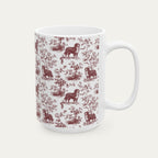 Bernese Mountain Burgundy Toile Mug