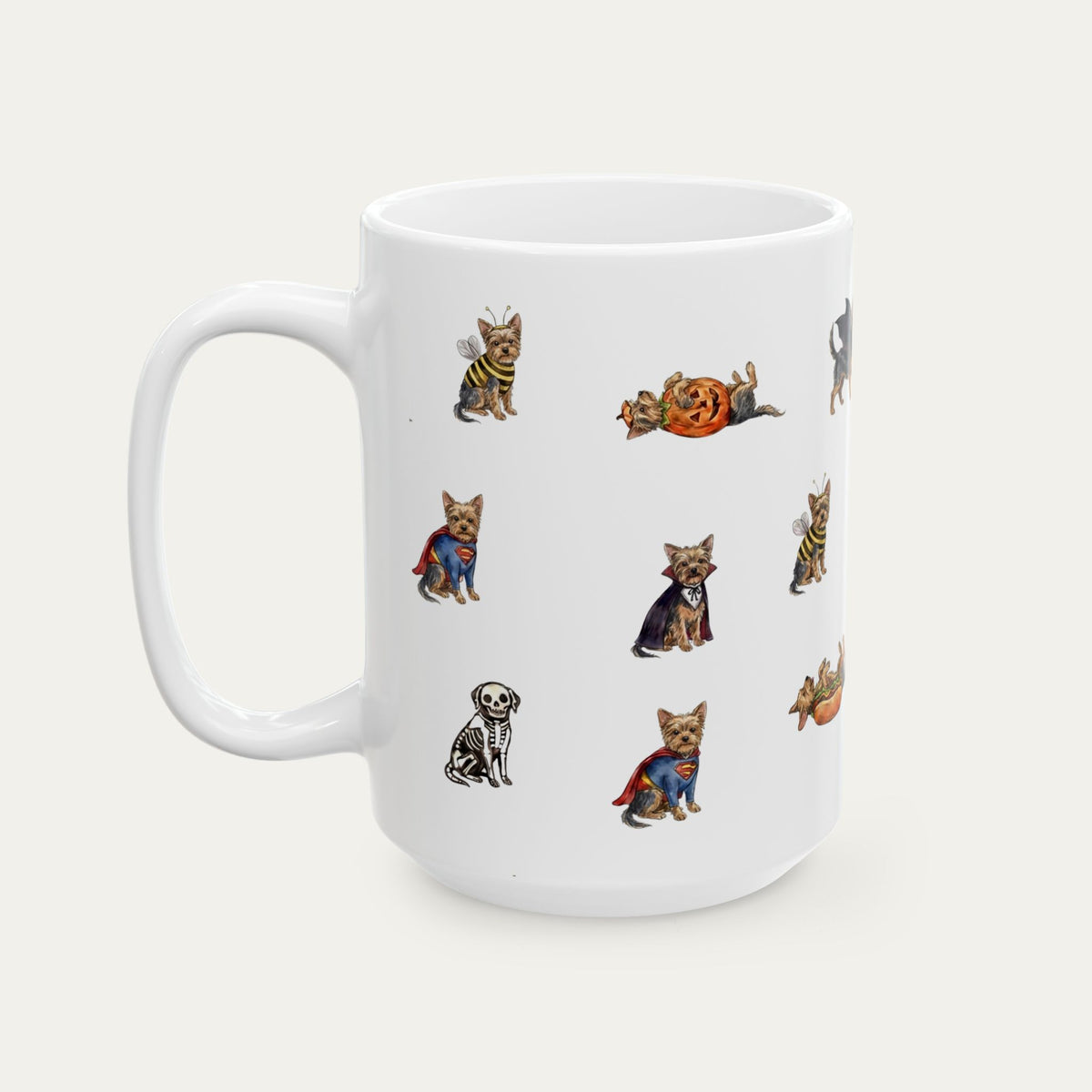 Yorkshire terrier Halloween mug