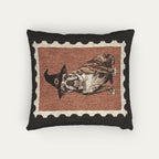 Bulldog Brindle Halloween Woven Pillow