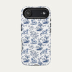 Goldendoodle Blue Toile Phone case
