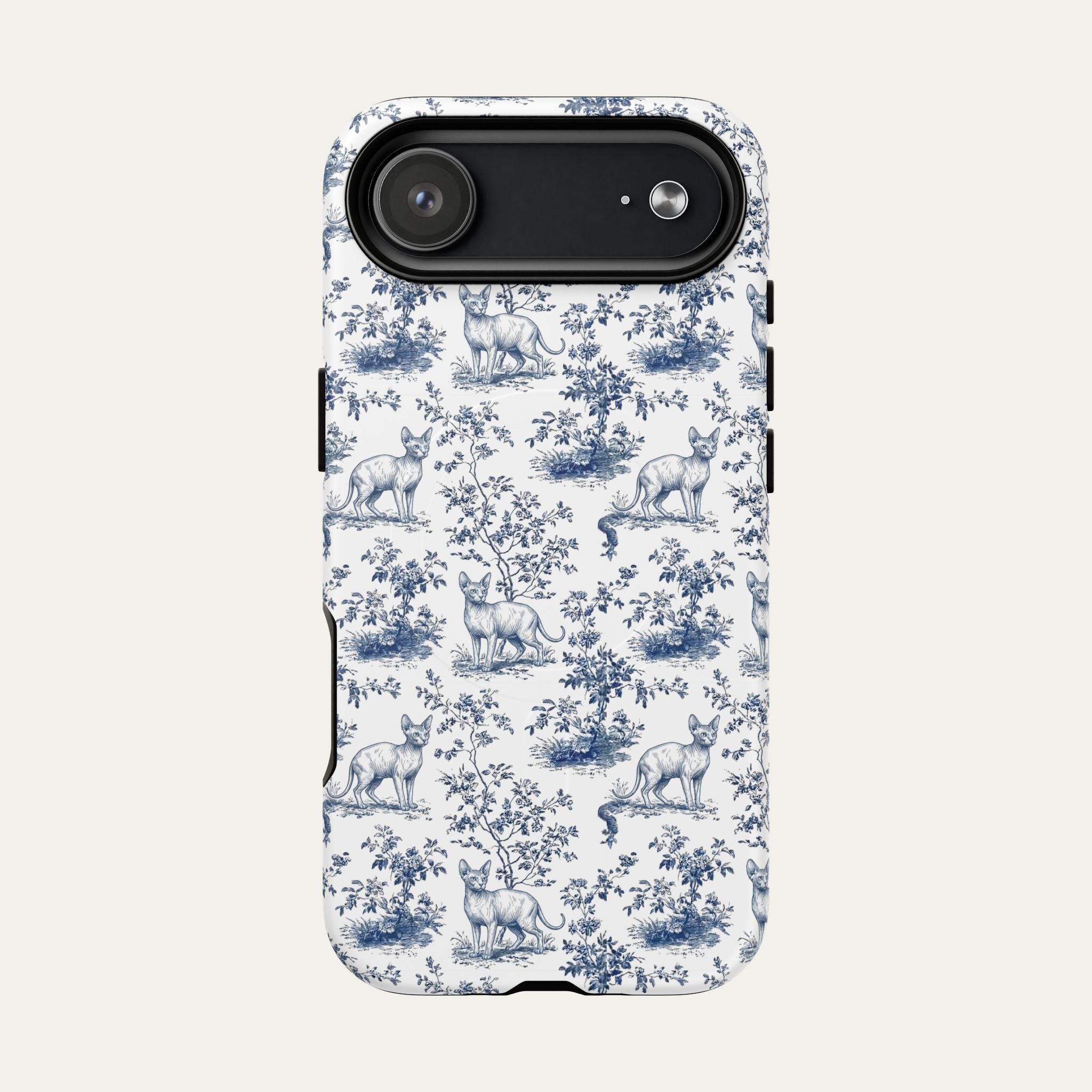 Sphynx Cat Blue Toile Phone case