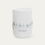 Custom Poodle Brown Christmas Santa Hat Mug