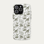 Tabby Cat Sage Green Toile phone Case