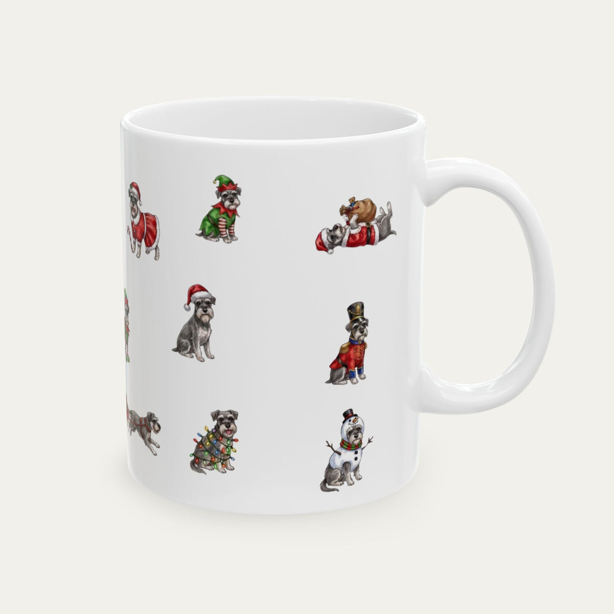 Schnauzer Christmas Mug