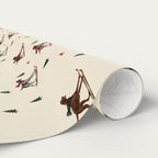 German Shorthaired Pointer Christmas Skiing Wrapping Paper