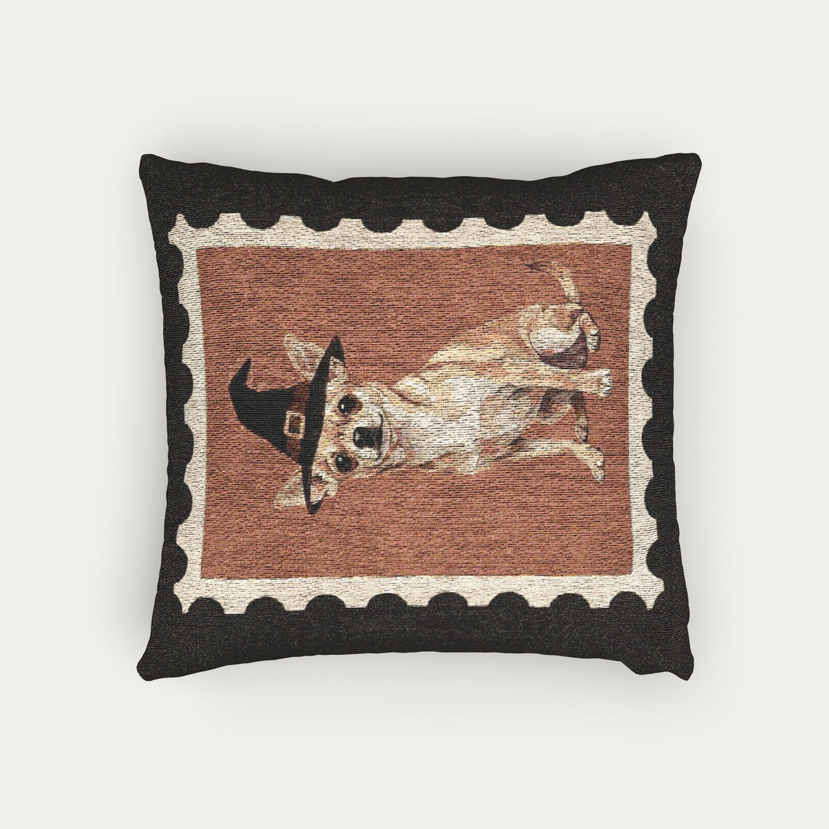 Chihuahua SH fawn Halloween Woven Pillow