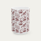Cocker Spaniel Burgundy Toile Mug