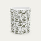 Bull Terrier Sage Green Toile Mug