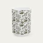 Wirehaired Pointing Griffon Sage Green Toile Mug