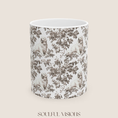 Great Pyrenees Toile De Jouy Mug